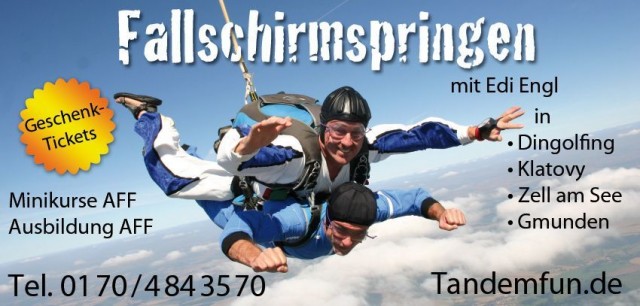 Fallschirmspringen bei München zwischen Landshut und Deggendorf - Sonstiges Outdoor - München
