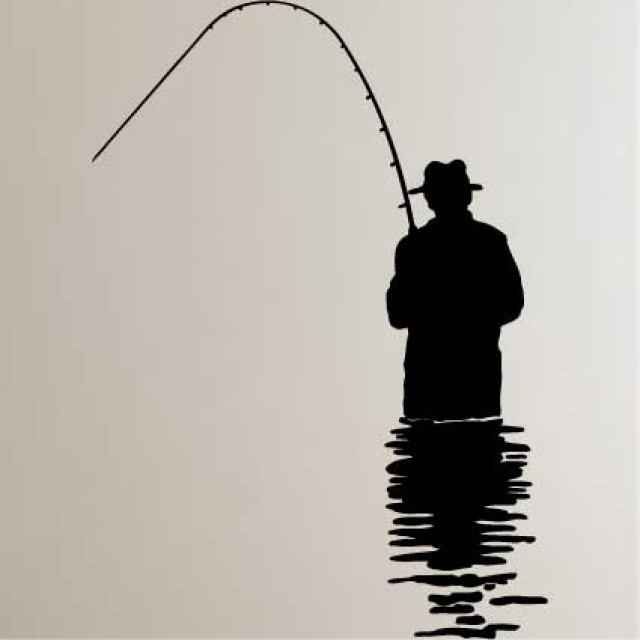 Wandtattoo Angler  - Angeln - Schkopau